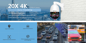 Plug And Play ทำงานร่วมกับ Hik Poe Nvr 4K 8MP การติดตามอัตโนมัติ POE PTZ กล้อง IP พร้อมเลนส์ซูม20X - Product Image 6