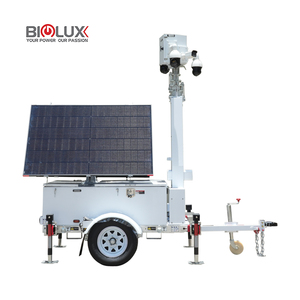 HiSOLO CCTV Trailer con 4MP PTZ y Bullet Camera Starlink 4G 5G Sistema de monitoreo de red - Product Image 1