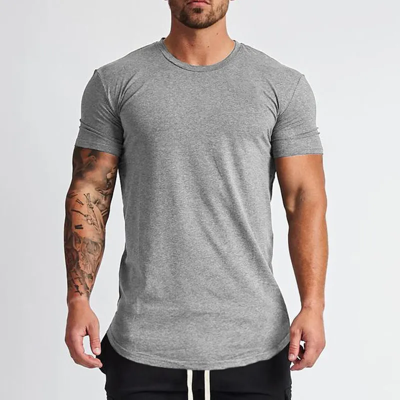 T-Shirts Voor Mannen Stijlvolle Blanco T-Shirt Mannen Zwart Eenvoudig O-hals Effen Gym Fitness T-Shirt Voor Mannen