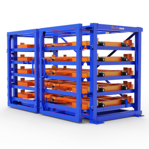 Estantes de chapa metálica de control manual de servicio pesado personalizados Bastidores de almacenamiento de palés integrados Bastidores y estantes apilables construidos en fábrica - Product Image 2