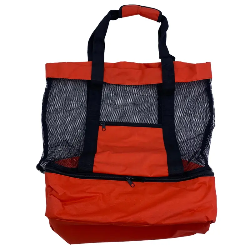 Borsa Tote da spiaggia con logo personalizzato con logo personalizzato con dispositivo di raffreddamento borse riciclate per piscina staccabili isolate da donna