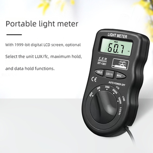Parlaklık aydınlık ve parlaklık testi için CEM DT1301 çok fonksiyonlu taşınabilir ışık ölçer - Product Image 5