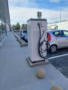 EFlex OCPP Integrated <strong>CCS</strong> CHAdeMO EV Charger with 120W DC 22kW AC Type-2 <strong>Output</strong> and Balancer Reel for Cable Management - Product Image 6