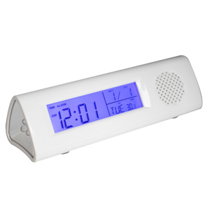 Triangolo 3 In 1 FM Radio torcia di emergenza torcia digitale luce notturna calendario sveglia - Product Image 1