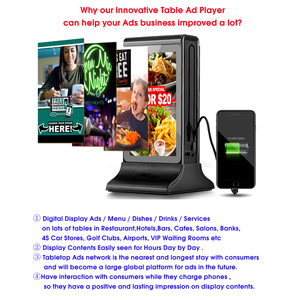 FYD 835E WiFi Android 7 Inch Kiosk Tabletop Digital Signage Cafe Table Order Menu Holder <strong>Displays</strong> Restaurant Advertising Player - Product Image 5