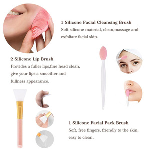 5 In 1 taşınabilir makyaj fırçası es küvet Mini kozmetik toz vakıf kontur göz farı burun detay makyaj fırçası takım - Product Image 3