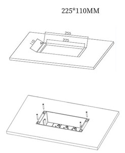 Toma de corriente de mesa emergente multifunción KLASS 2023 con cargador USB, toma de corriente FR para mesa de conferencias - Product Image 3