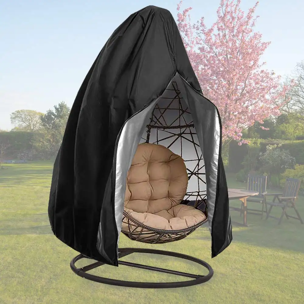 Preço de fábrica Impermeável Windproof Outdoor Pátio Móveis Cobre Pendurado Swing Egg Chair Cover Com Zíper