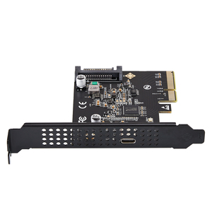 PCIe x4 zu USB 3.2 Gen2 x 2 USB C Typ-C Host-Controller-Karte Bis zu 20 Gbit/s für Desktop Asmedia 3242-Chip mit 15-poliger SATA-Strom versorgung - Product Image 3