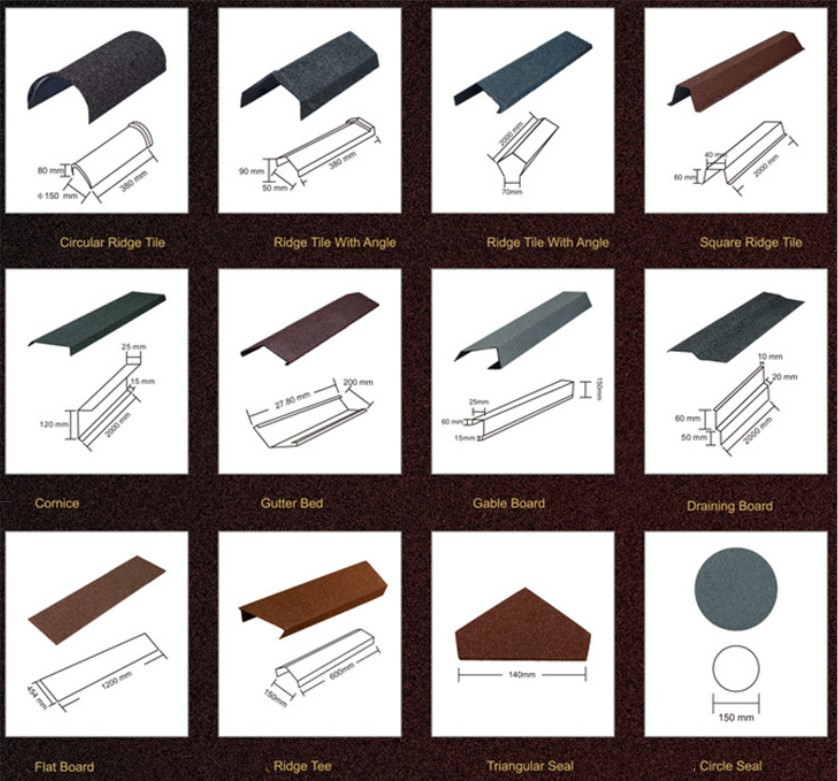 Dekra 1340*420*0.4mm Stone Coated Metal Roof Tile