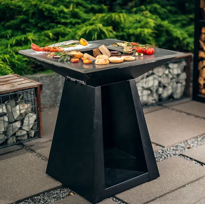 Australian Routdoor Patio Metal Modern Garden Outdoor Firepit Fire Pit Wood Burning BBQ Grill Table