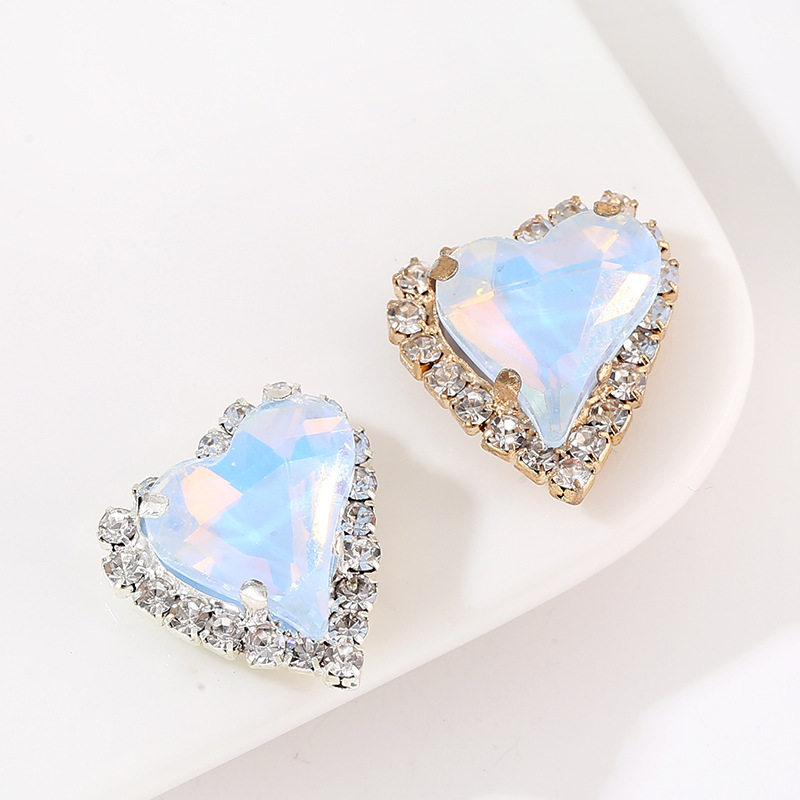 7 Light Blue Mocha Crooked Heart