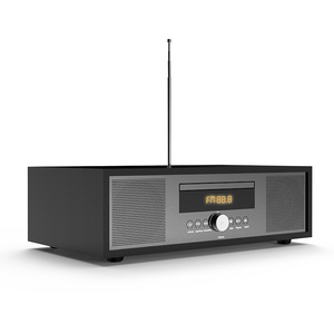 制造商价格BT 5.0 AUX双USB输入充电木制立体声扬声器系统DAB调频数字收音机光盘播放器 - Product Image 3