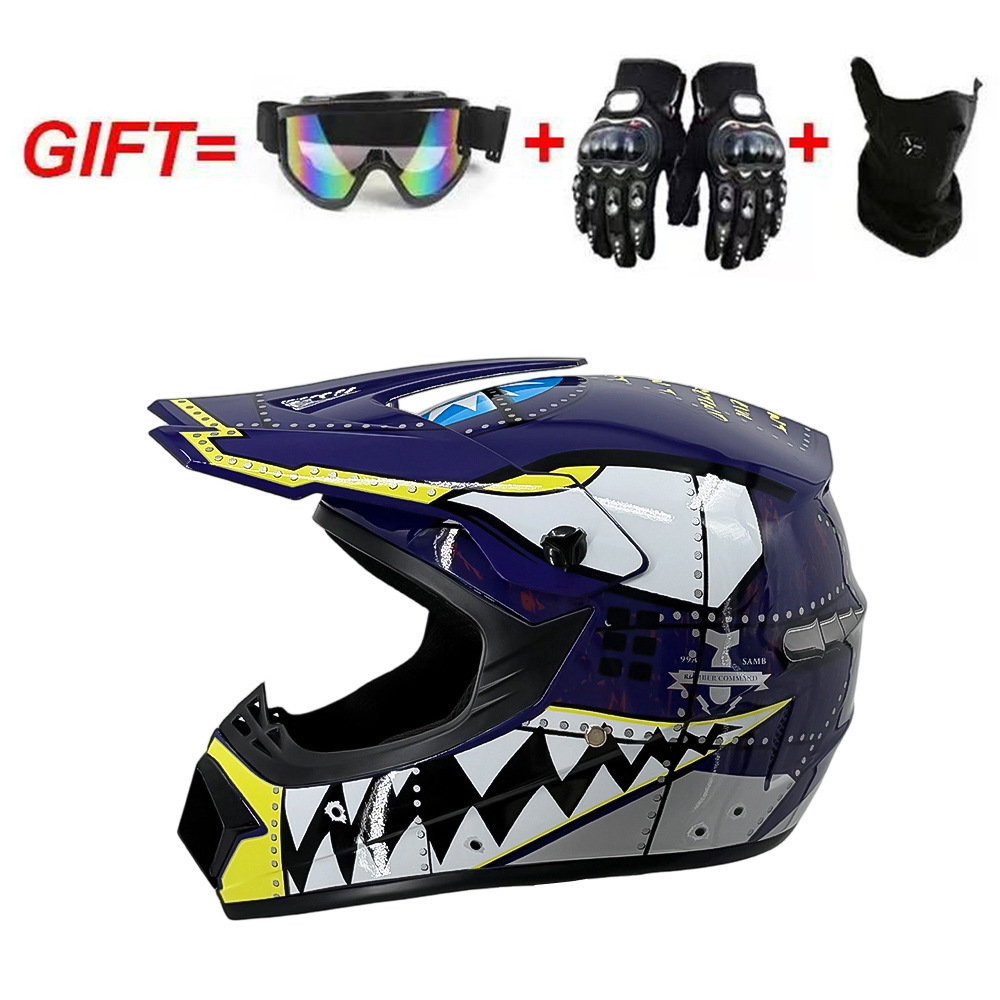 Guantes de máscara de gafas estilo tiburón de color morado brillante