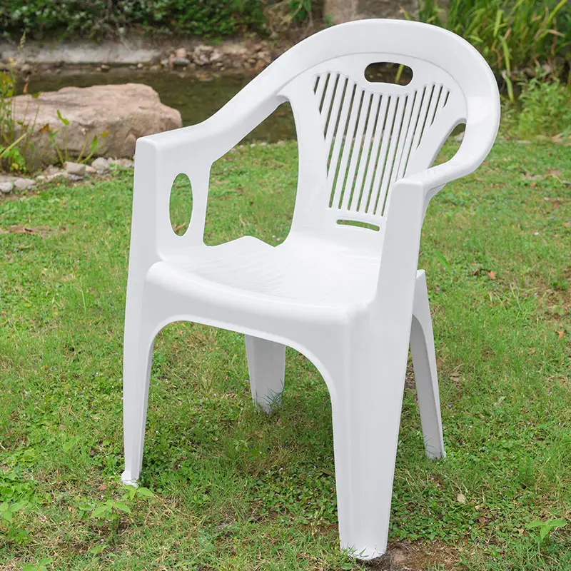 Nuevo modelo de silla de plástico apilable, muebles blancos, sillas de comedor