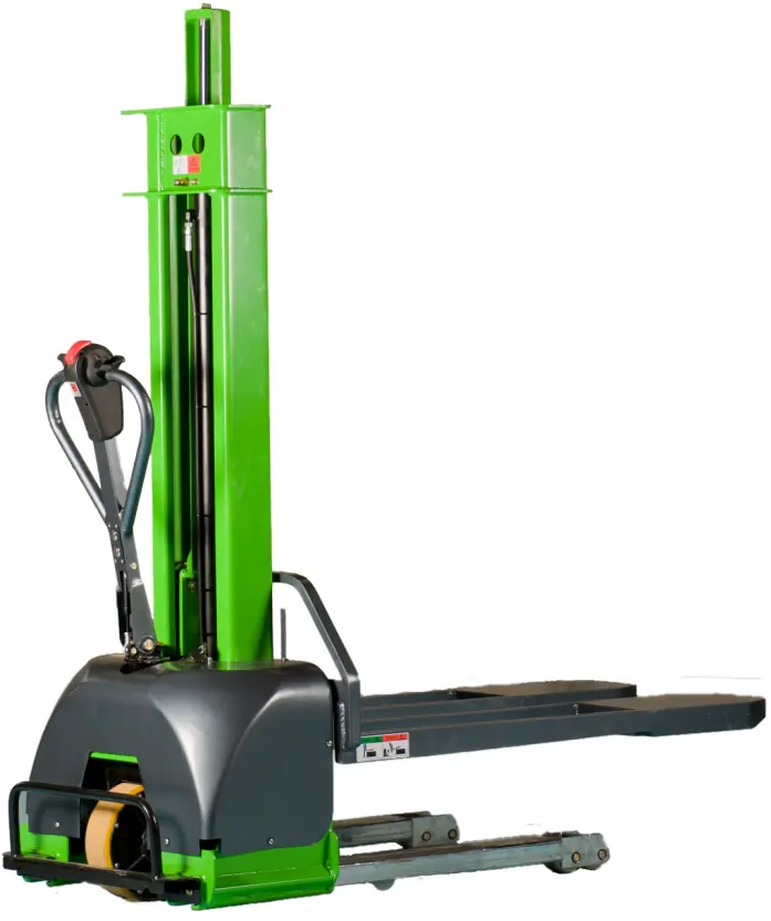 Totalmente elétrico alimentado 500kg 1000kg self loading pallet stacker auto elevador mão trans pallet lifter jack truck para vans uso