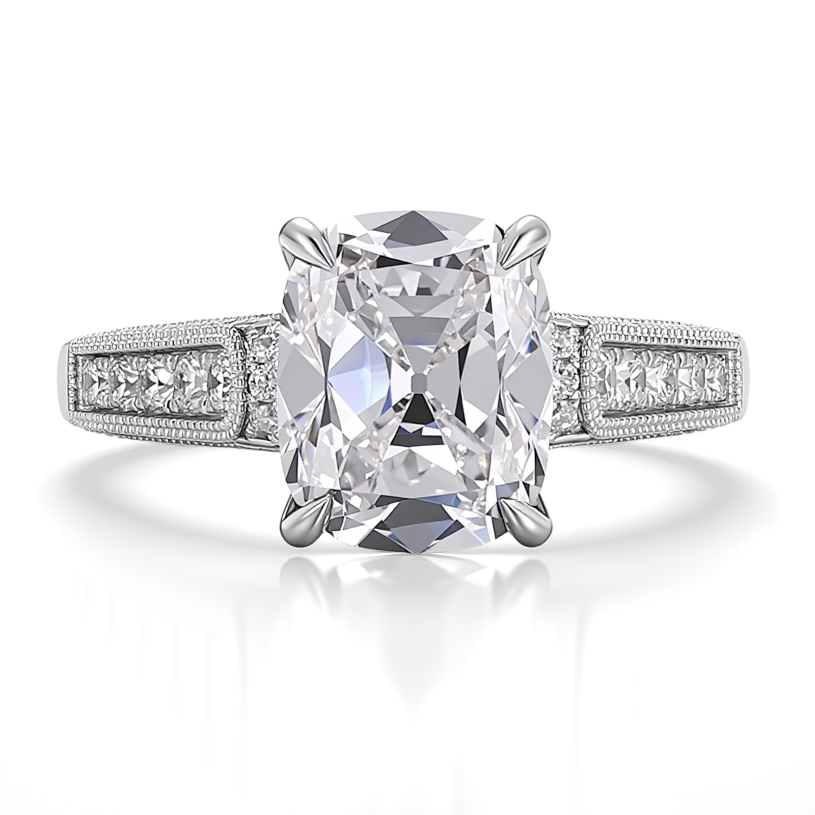 Bague en or massif 10K avec diamant de laboratoire