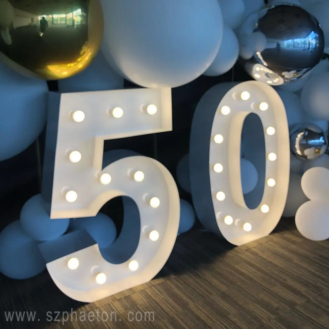 50th birthday party decorations, giant led light up marquee numbers letters for birthday party supplies