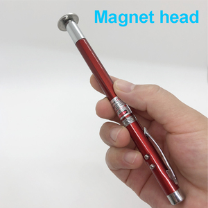 Penne Laser con puntatore a luce Laser rossa penna retrattile Antenna telescopica puntatore didattico penna a sfera in metallo magnete torcia a LED - Product Image 6