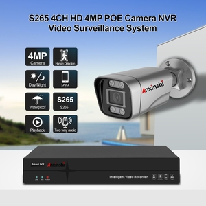 Sistema di sicurezza per telecamera domestica a 4 canali con microfono integrato kit di telecamere di sicurezza CCTV POE sistema di monitoraggio con visualizzazione remota - Product Image 3