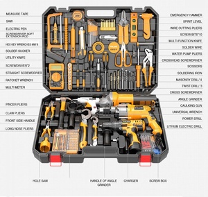 热卖铬钒家用工具套装多功能艾伦汽车工具包盒六角套筒紧定螺钉棘轮手动工具套装 - Product Image 4