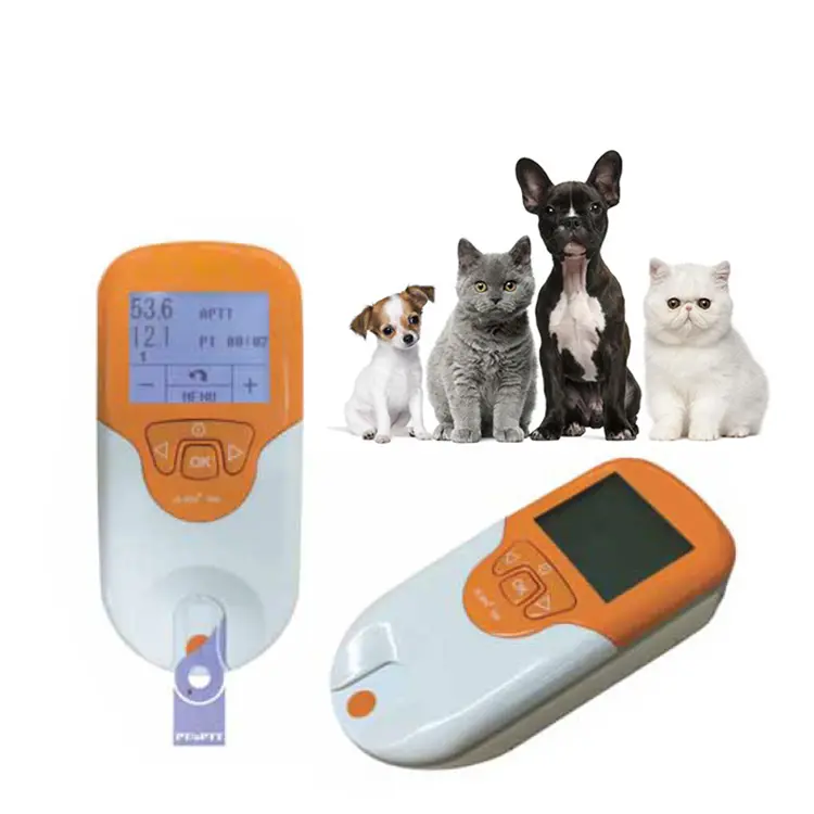Nuevo veterinario la coagulación de la sangre analizador medidor portátil de mano veterinario Coagulometer para uso de mascotas