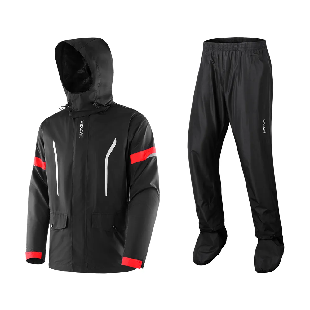 WOSAWE al aire libre motocicleta Split impermeable lluvia pantalones traje ciclismo chaquetas conjuntos impermeables para Mujeres Hombres