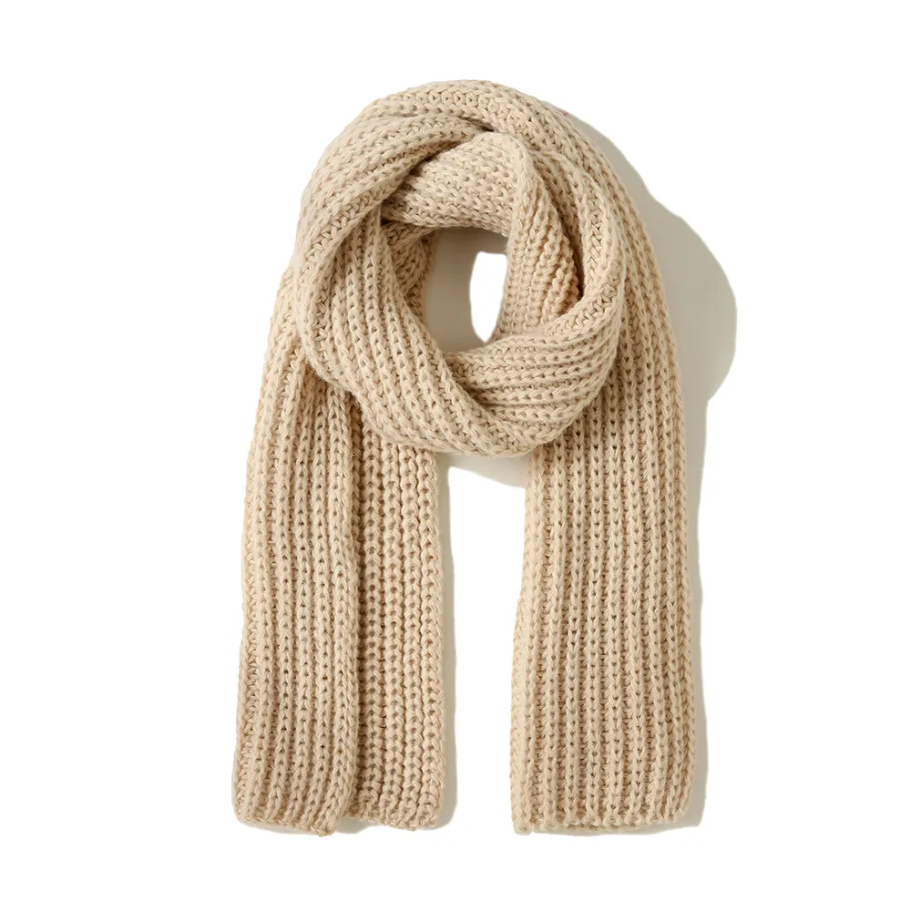 2021 Женские Простые кашемировые шарфы, женский зимний плотный теплый мягкий вязаный длинный шарф из пашмины