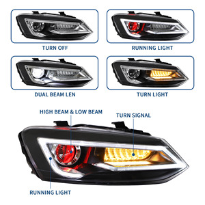 Flyfishp ไฟหน้า LED แบบลำแสงคู่สำหรับ MK5โปโล VW 2011-2017 W/สัญญาณเลี้ยวตามลำดับ (ไม่รวมหลอดไฟ) - Product Image 3