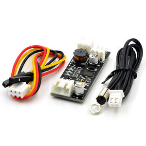 Single 12V 0.8A DC <strong>PWM</strong> 2-3 Wire Fan <strong>Temperature</strong> Control Speed <strong>Controller</strong> Chassis Computer Noise Reduction Module NTC - Product Image 1