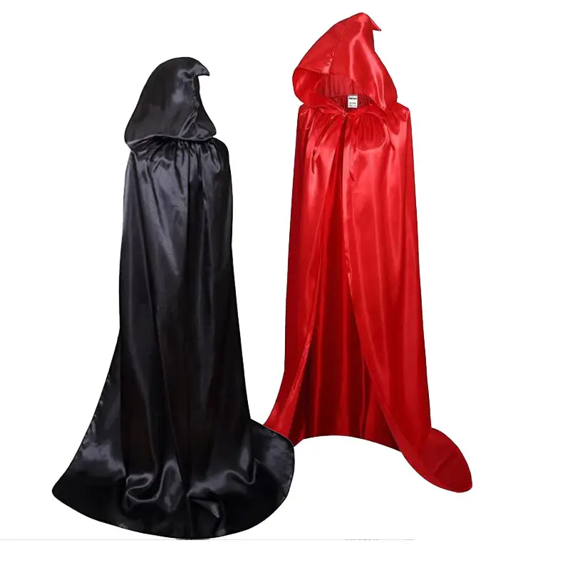 Ecowalson manto gótico com capuz, adulto, bruxa, para carnaval halloween, robe para mulheres homens, ceifeiro sinistro