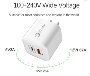 美国小冰块迷你20w双usb-c QC 3.0壁式充电器PD快速充电USB C适配器 - Product Image 6