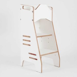 Multifunctionele Peutertoren, 3-In-1 Houten Leerhulp Met Krijtbord En Veiligheidsvoeten - Product Image 5