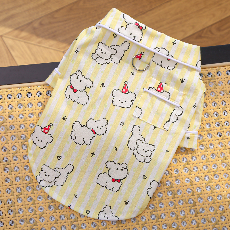 572 camicia gialla con colletto da cucciolo-100 cotone
