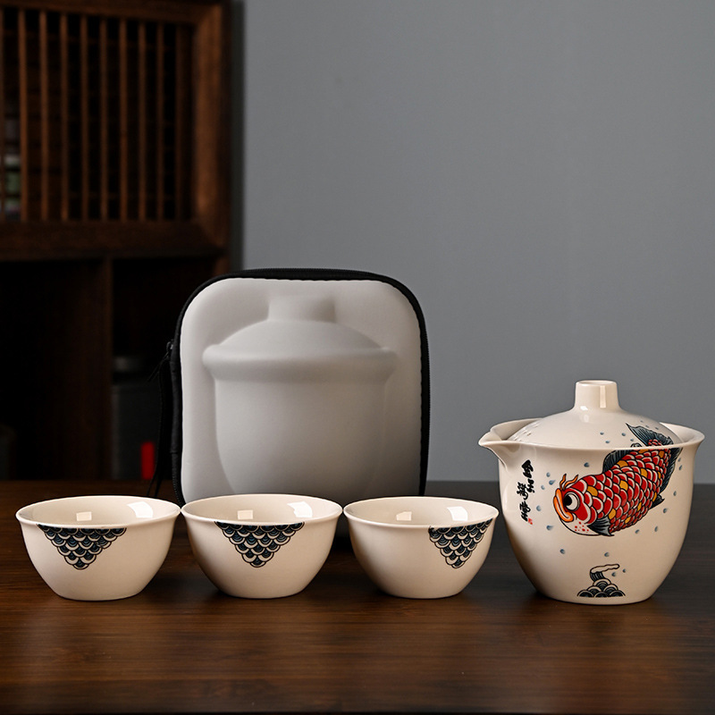 Huangru travel tea set-abundance every year