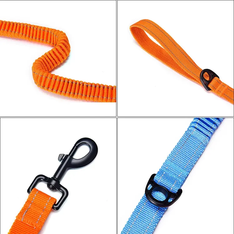 New product Whole sale  Bungee  Muti-color  Retractable Dog Leash