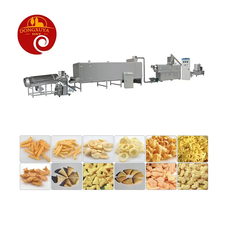 Linea di produzione soffiata di farina di mais di grano multifunzione di alta qualità estrusore di Snack di formaggio che fa macchina per la lavorazione in vendita