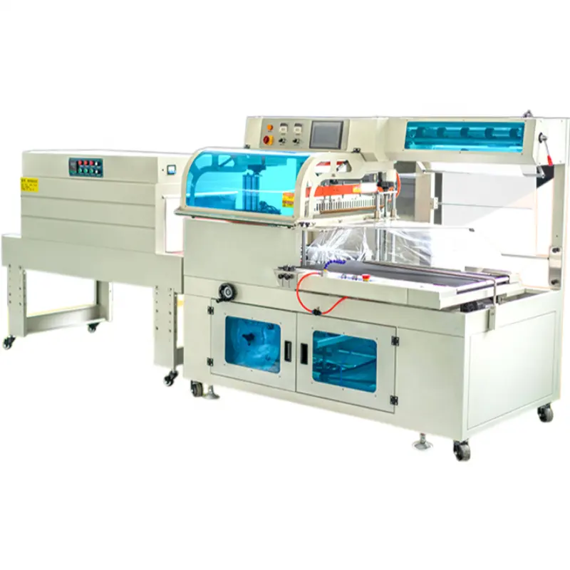 Máquina automática de envoltura retráctil de película de alta velocidad tipo L POF PP PVC PE adecuada para la línea de producción de embalaje