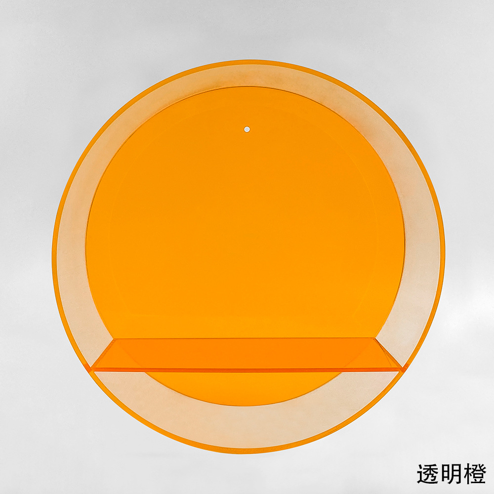 Boîte de présentation ronde-orange transparent 202-252510cm