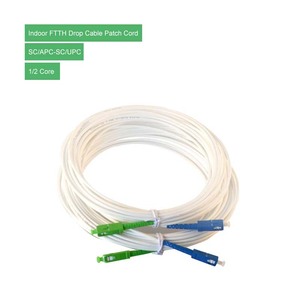 המחיר הטוב ביותר מקורה ftth כבל תיקון כבל <span class=keywords><strong>sc</strong></span>/<span class=keywords><strong>apc</strong></span>/upc g657a2 סיב אופטי jumper 1/2 הליבה lszh frp/פלדה 30m מחיר