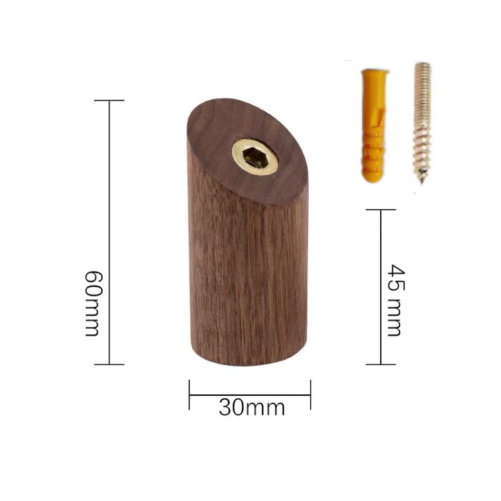 Curved black walnut, 3*6cm