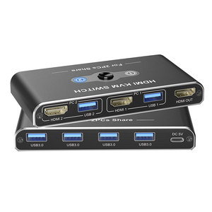 Conmutador KVM HDMI 2,0 personalizado de fábrica 4K60Hz Pantalla única-Control multidispositivo de 2/4 puertos para escenarios de juegos y oficina - Product Image 4