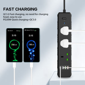 Combo diseño Gsm extensión de toma de corriente portátil Multi extensión enchufe 4 vías 2usb tira de alimentación - Product Image 2