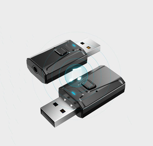 T7-4 Blue tooth <strong>audio</strong> adapter supports USB/AUX <strong>audio</strong> dual <strong>output</strong> mode BT 5.0 receiver - Product Image 1