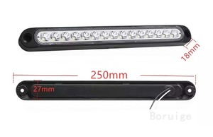 12V/24V 25cm otomobil römorkları için LED kuyruk fren lambası kamyon 15 LED gösterge lambası arka Stop sinyal lambası desen 10-30V uyumlu - Product Image 5