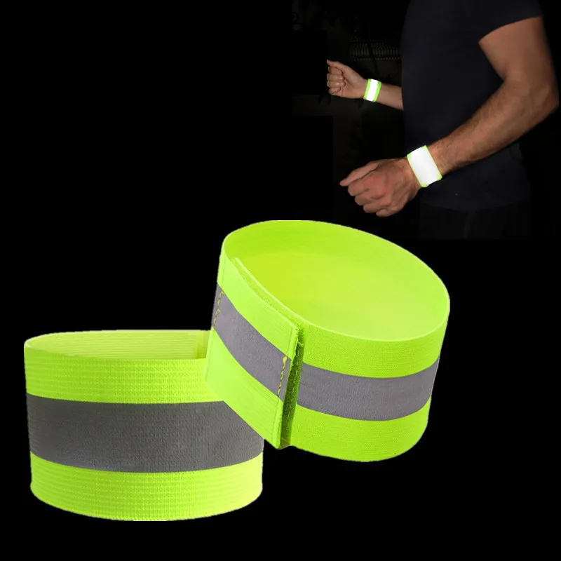 Reflective Fabric armbands with two reflective strips for jogging gear