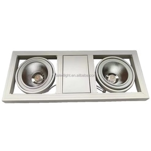 Tavan asılı düz aydınlatma armatürü çift kafa kare cob led downlight ar111 konut - Product Image 1