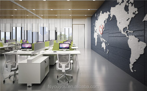 Mobiliário de escritório modular moderno, estação de trabalho cubica mesa 2 4 6 pessoas, escritório, computador, mesa de trabalho