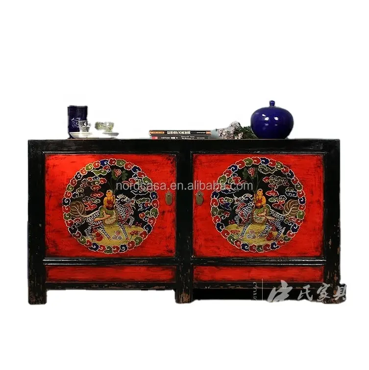 Chinês antigo pintura mobiliário antigo móveis aparador