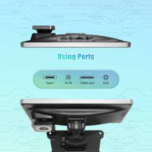 Portable 7 Inch LCD <strong>Touch</strong> <strong>Screen</strong> for <strong>Bluetooth</strong> FM Radio Android Auto Mirror Link-Dual Stereo Support for Dashboard Installation - Product Image 4